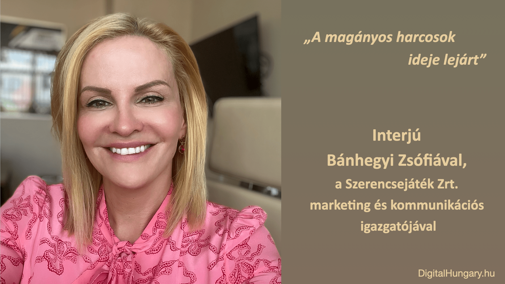 „A magányos harcosok ideje lejárt”