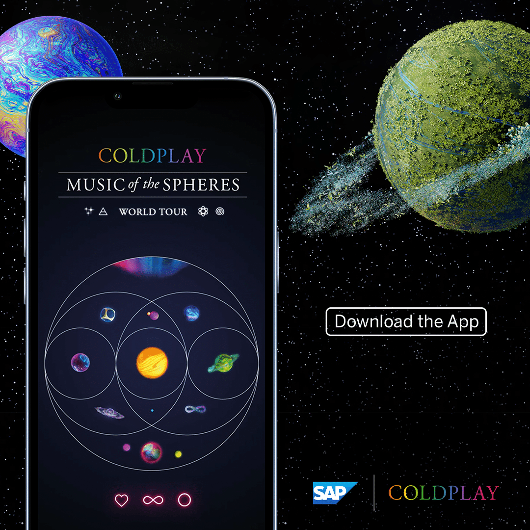 Akadálymentesítette a Coldplay karbonlábcsökkentő turnéapplikációját az SAP