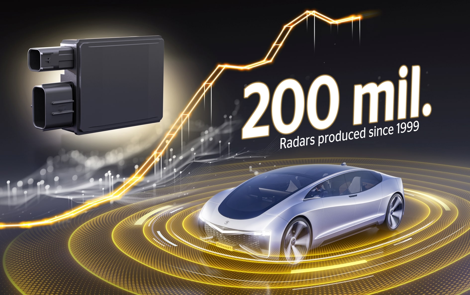 Mérföldkő a vezetésbiztonságban: A Continental radar termékei túllépték a 200 milliós darabszámot