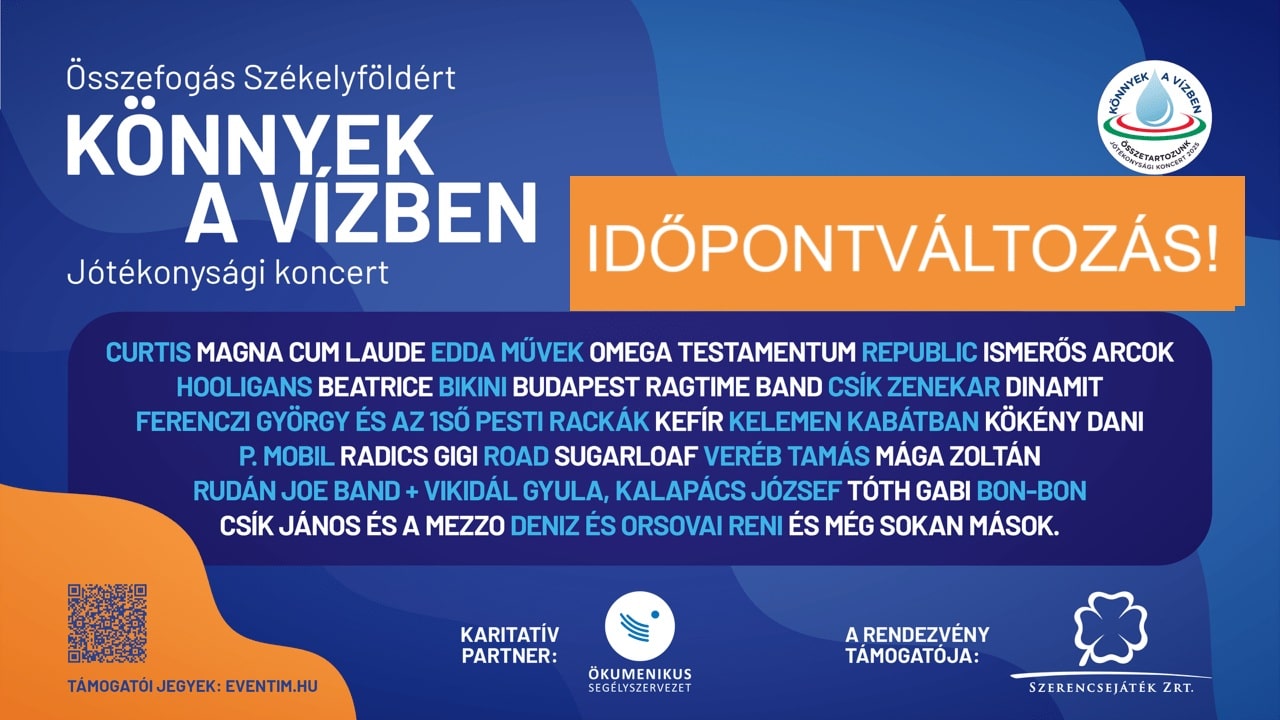Szeptemberben lesz a „Könnyek a Vízben″ Segélykoncert, az adományozás tovább folytatódik