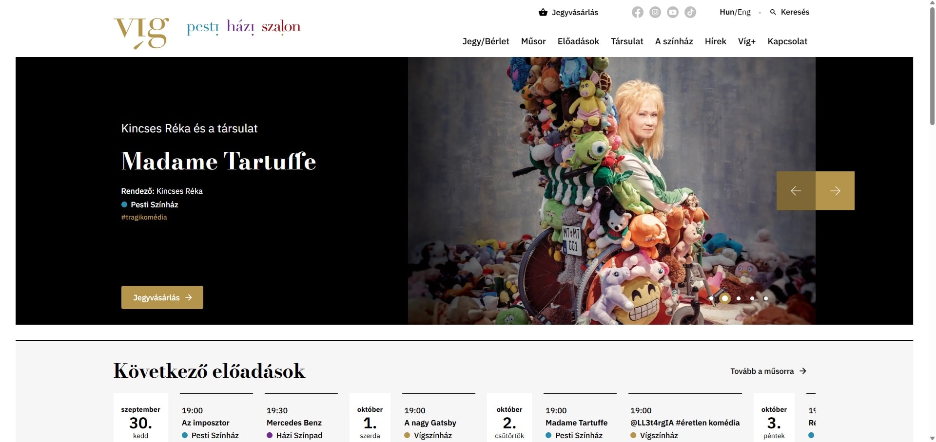 Megújult a Vígszínház hivatalos weboldala