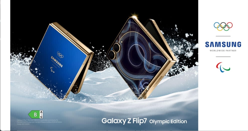 Exkluzív Galaxy Z Flip7 Olympic Edition modell lesz az olimpikonok társa a 2026-os milánó-cortinai téli játékokon
